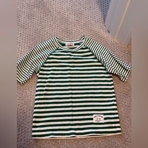 Toto Hero’s green and white stripe top
